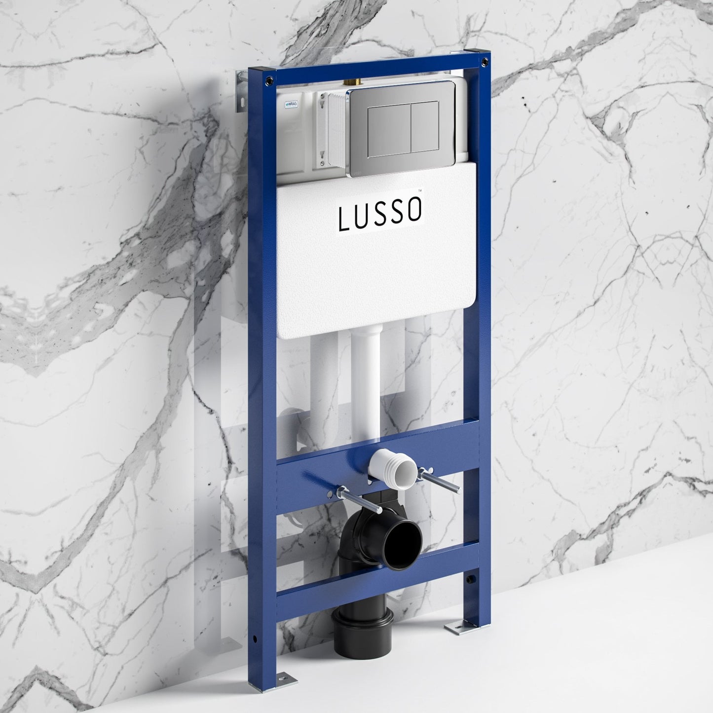 Senza Concealed Dual Flush Cistern & Frame with Flush Plate