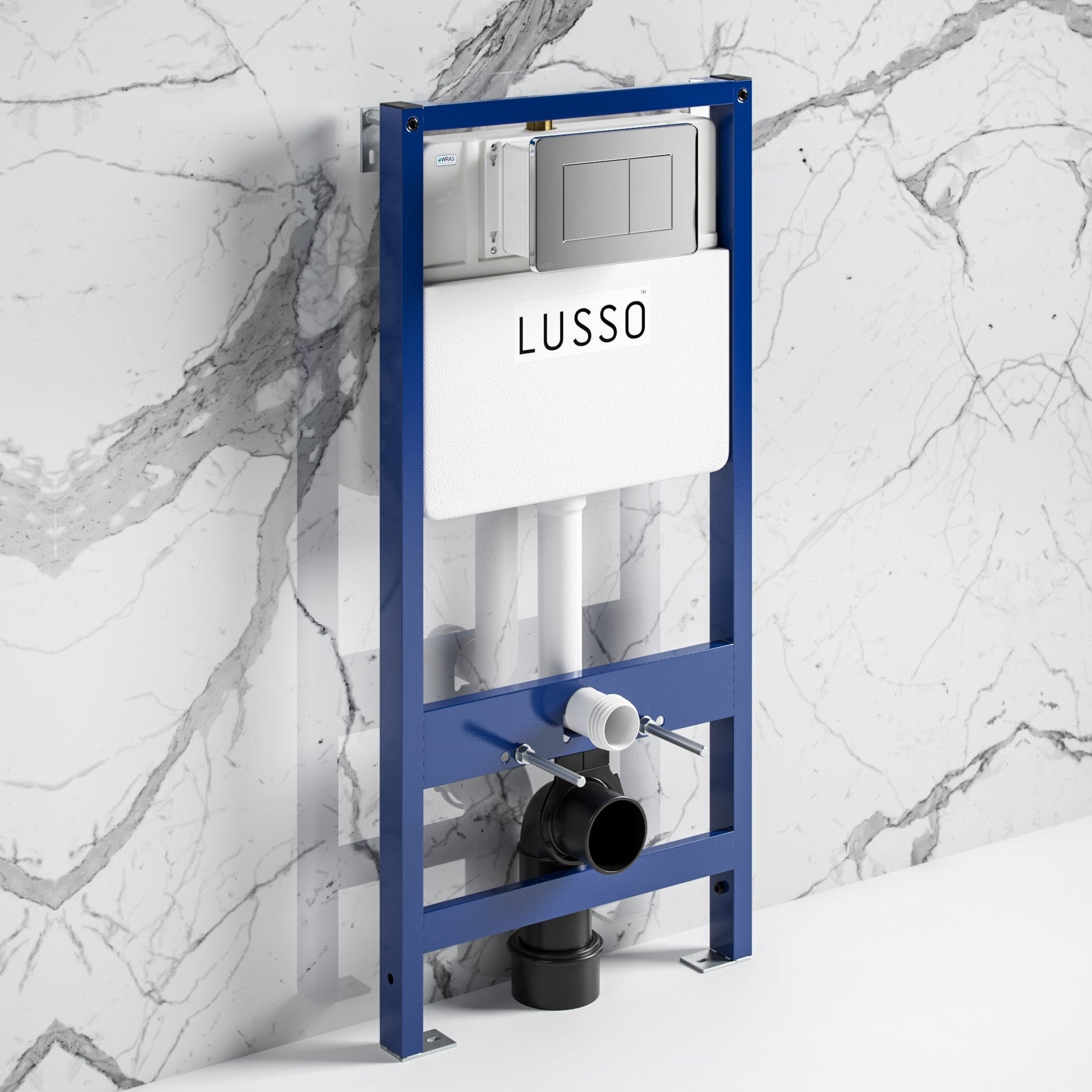 Senza Concealed Dual Flush Cistern & Frame with Flush Plate