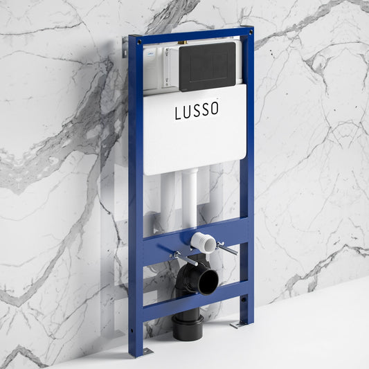 Senza Concealed Dual Flush Cistern & Frame with Flush Plate