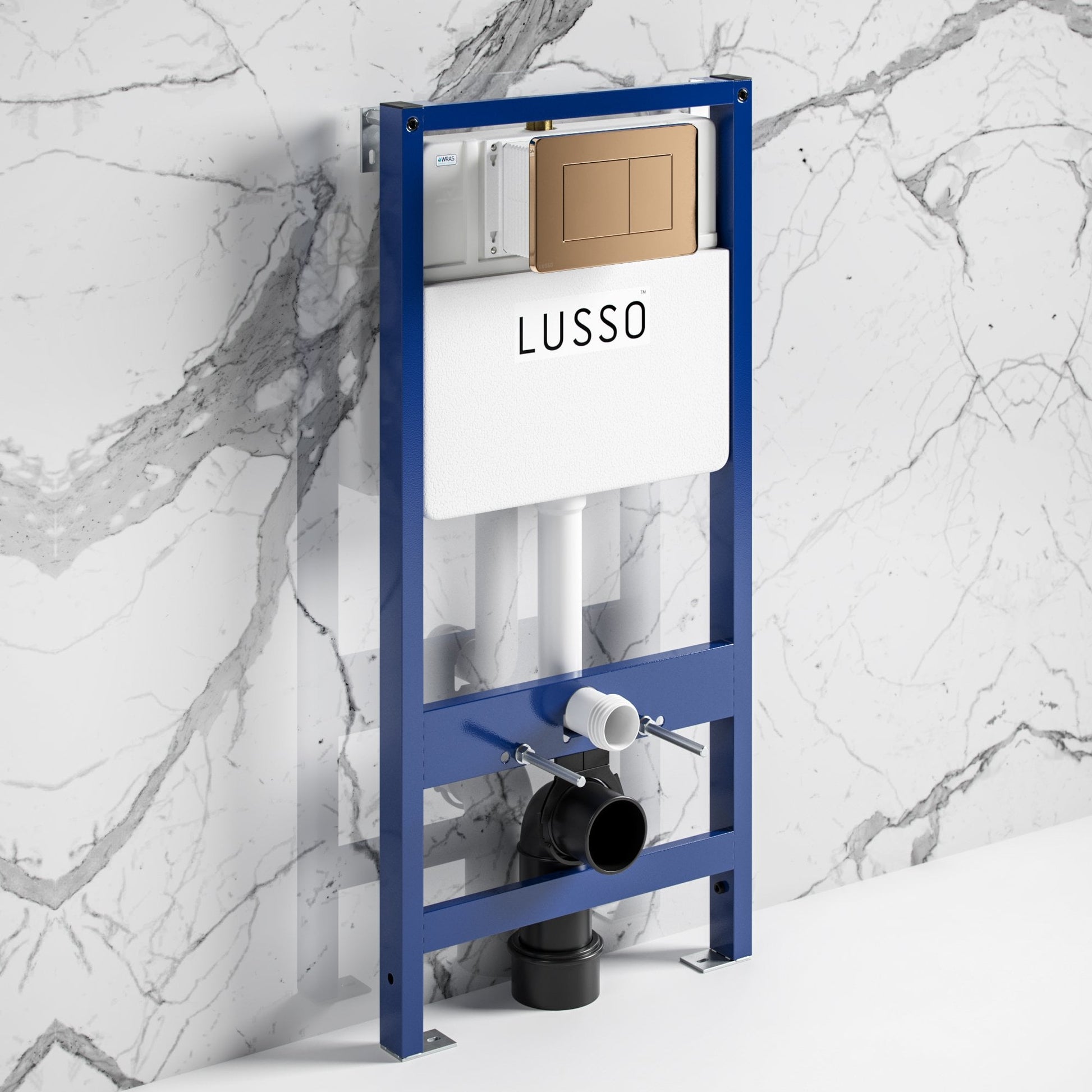 Senza Concealed Dual Flush Cistern & Frame with Flush Plate