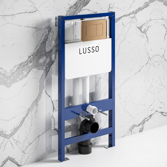 Senza Concealed Dual Flush Cistern & Frame with Flush Plate