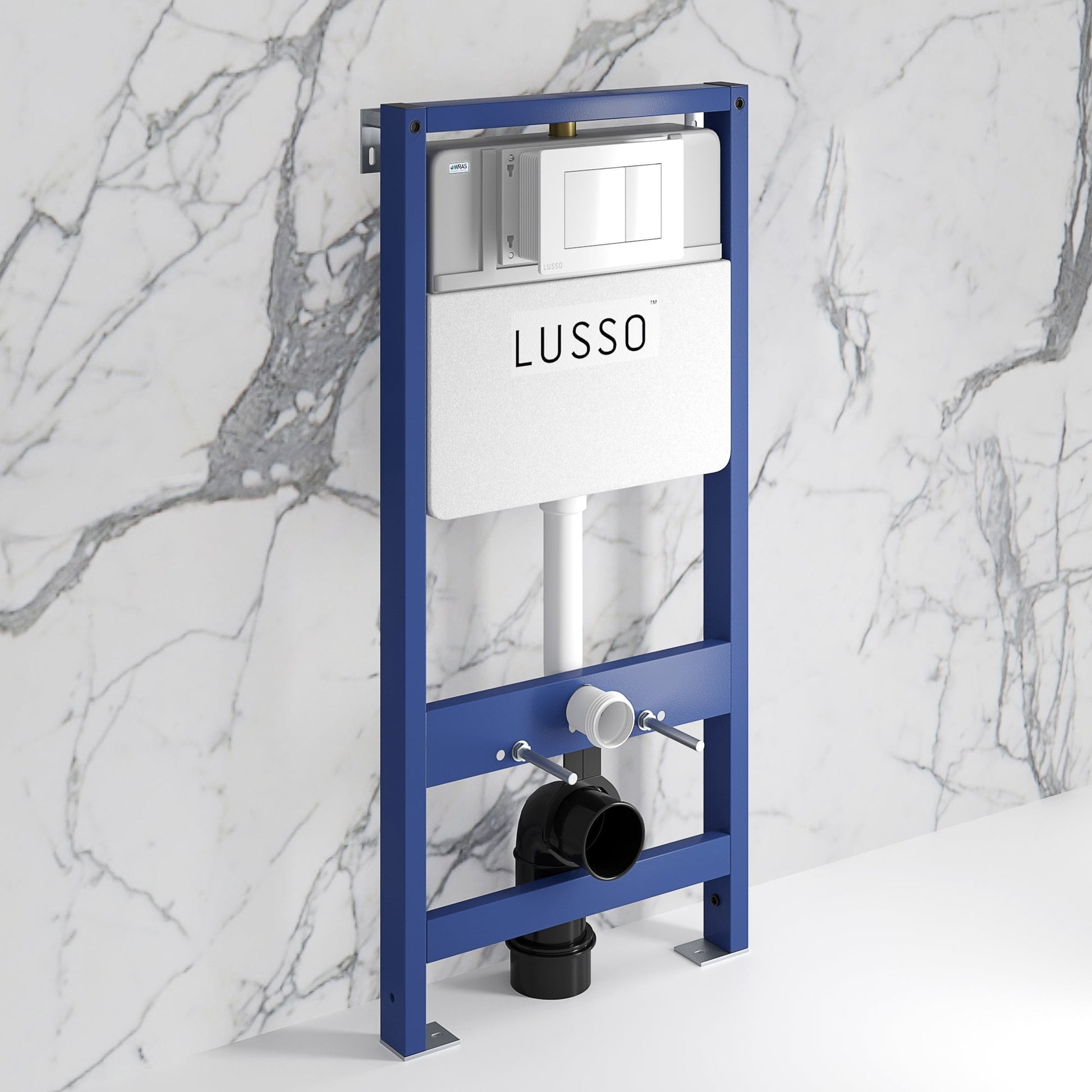Senza Concealed Dual Flush Cistern & Frame with Flush Plate