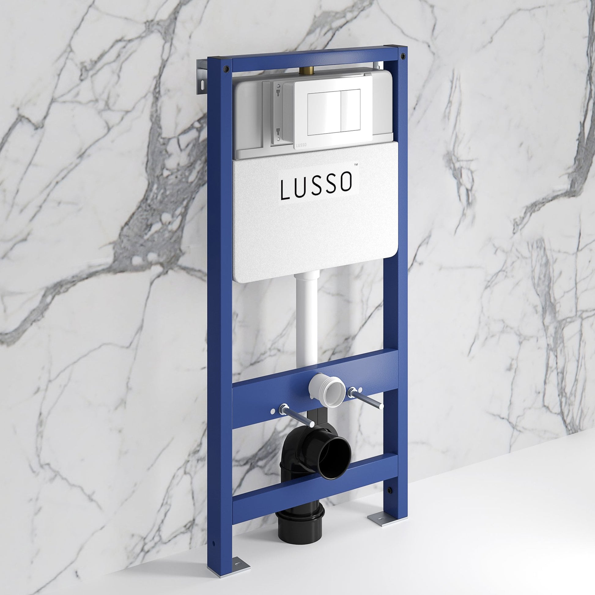 Senza Concealed Dual Flush Cistern & Frame with Flush Plate