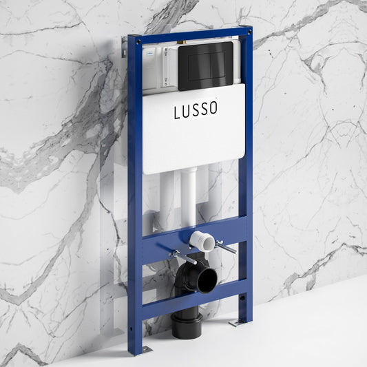 Senza Concealed Dual Flush Cistern & Frame with Flush Plate