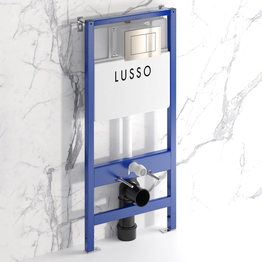 Senza Concealed Dual Flush Cistern & Frame with Flush Plate