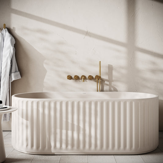 Sereno Shore Concrete Freestanding Bath 1680mm