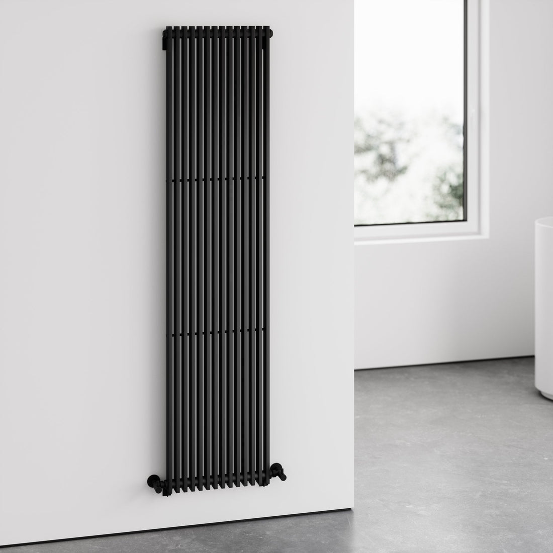 Lgbt Radiator Shadow Matte Black Designer Heated Towel Radiator - LUSSO