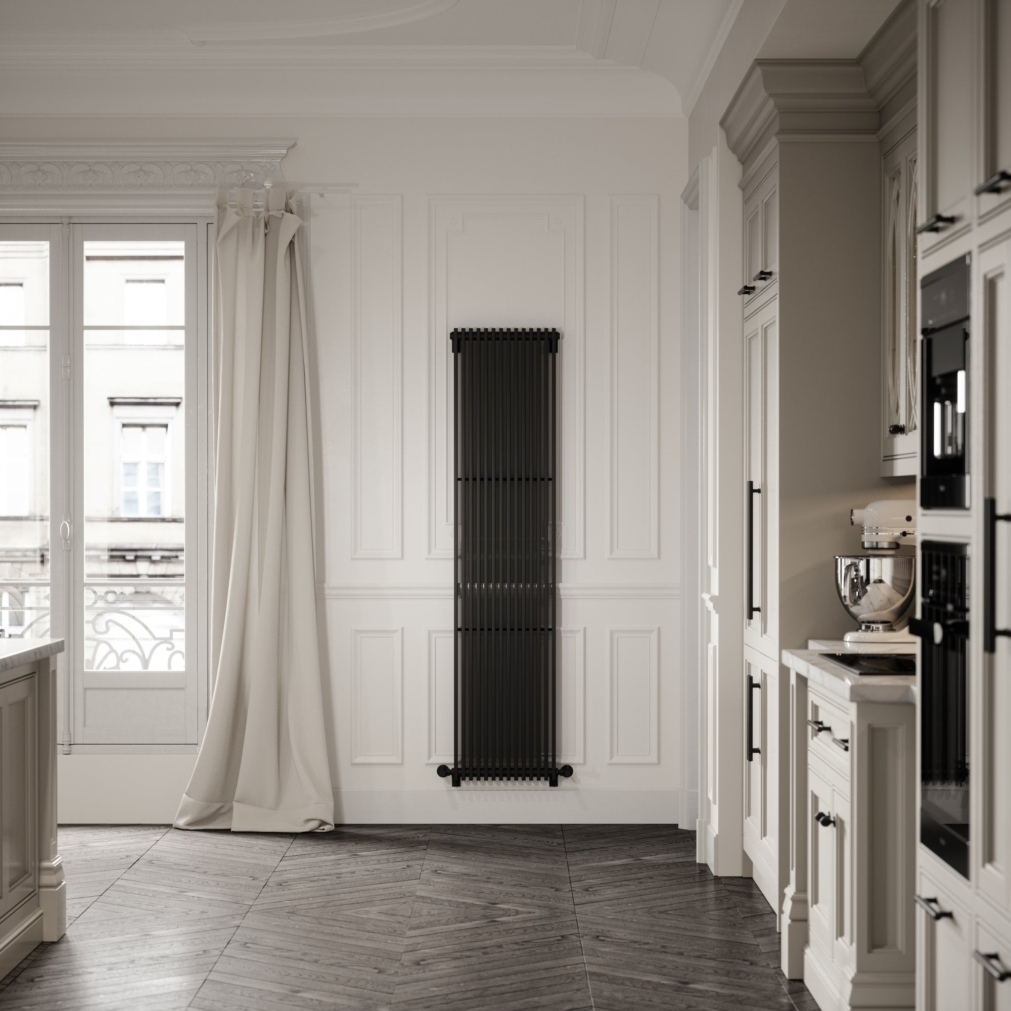 Kitchen Designer Radiators Shadow Matte Black Kitchen Designer Radiator - LUSSO