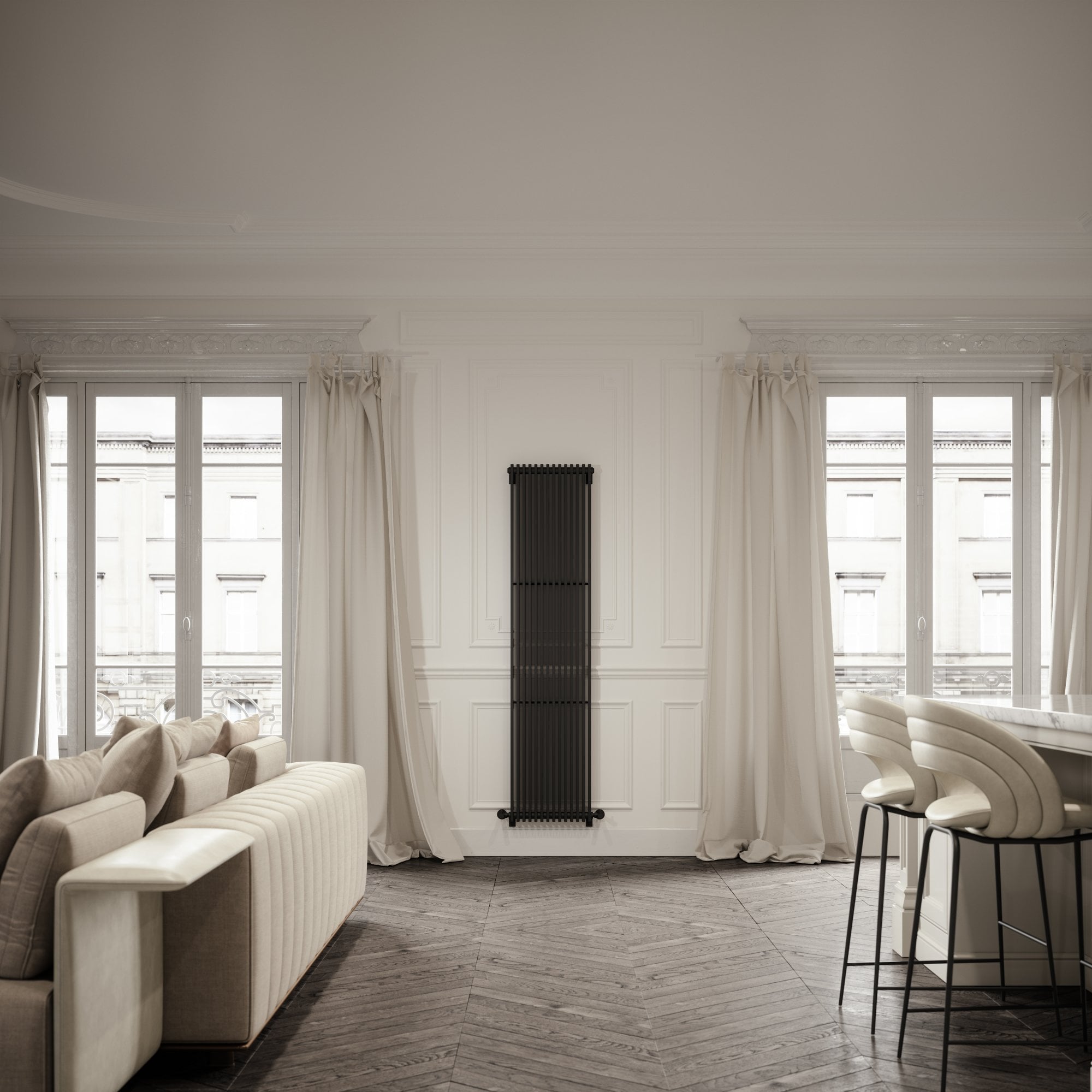 Kitchen Designer Radiator Shadow Matte Black Kitchen Designer Radiator - LUSSO