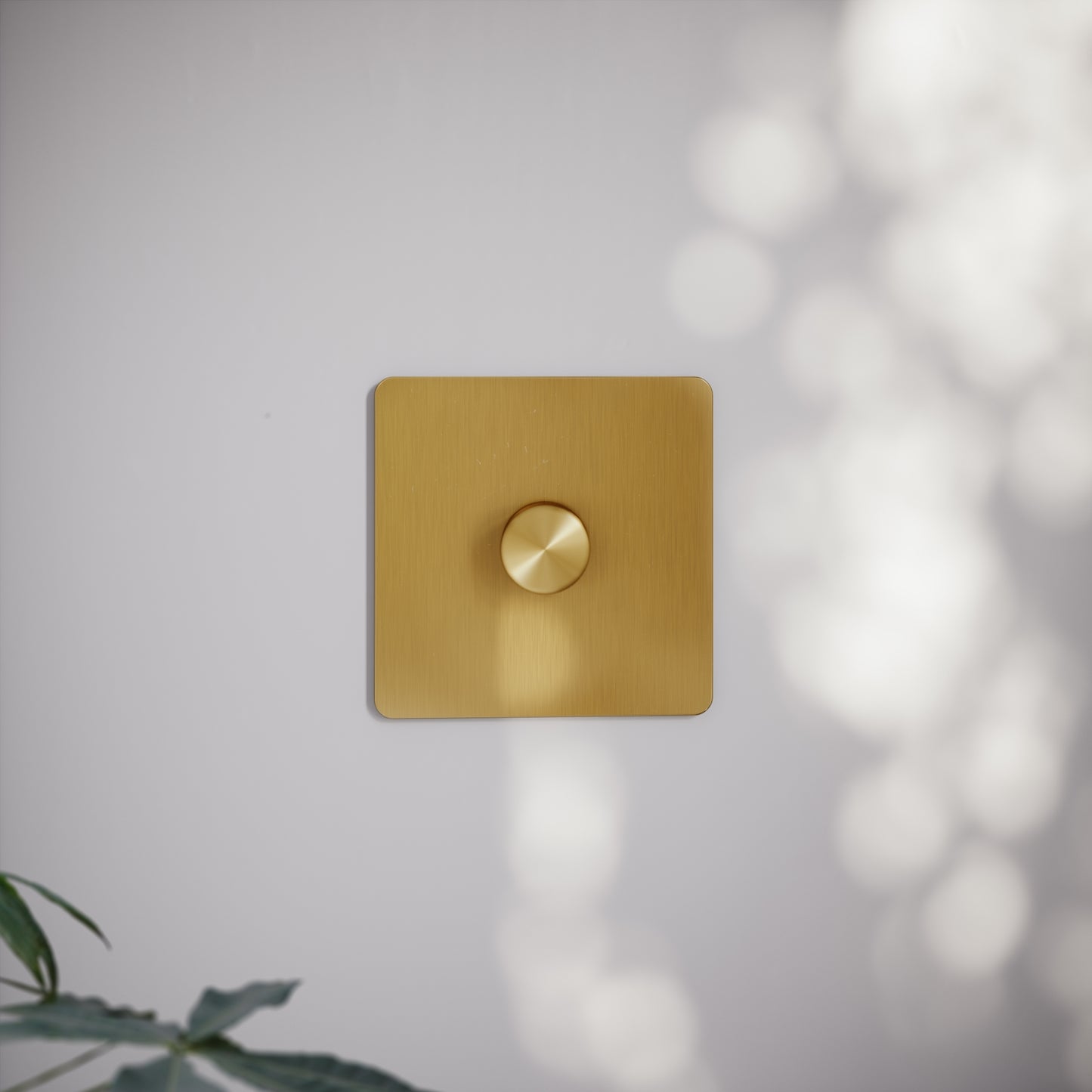 SlimTech Collection Brushed Gold 1 Gang 2 Way Dimmer Switch