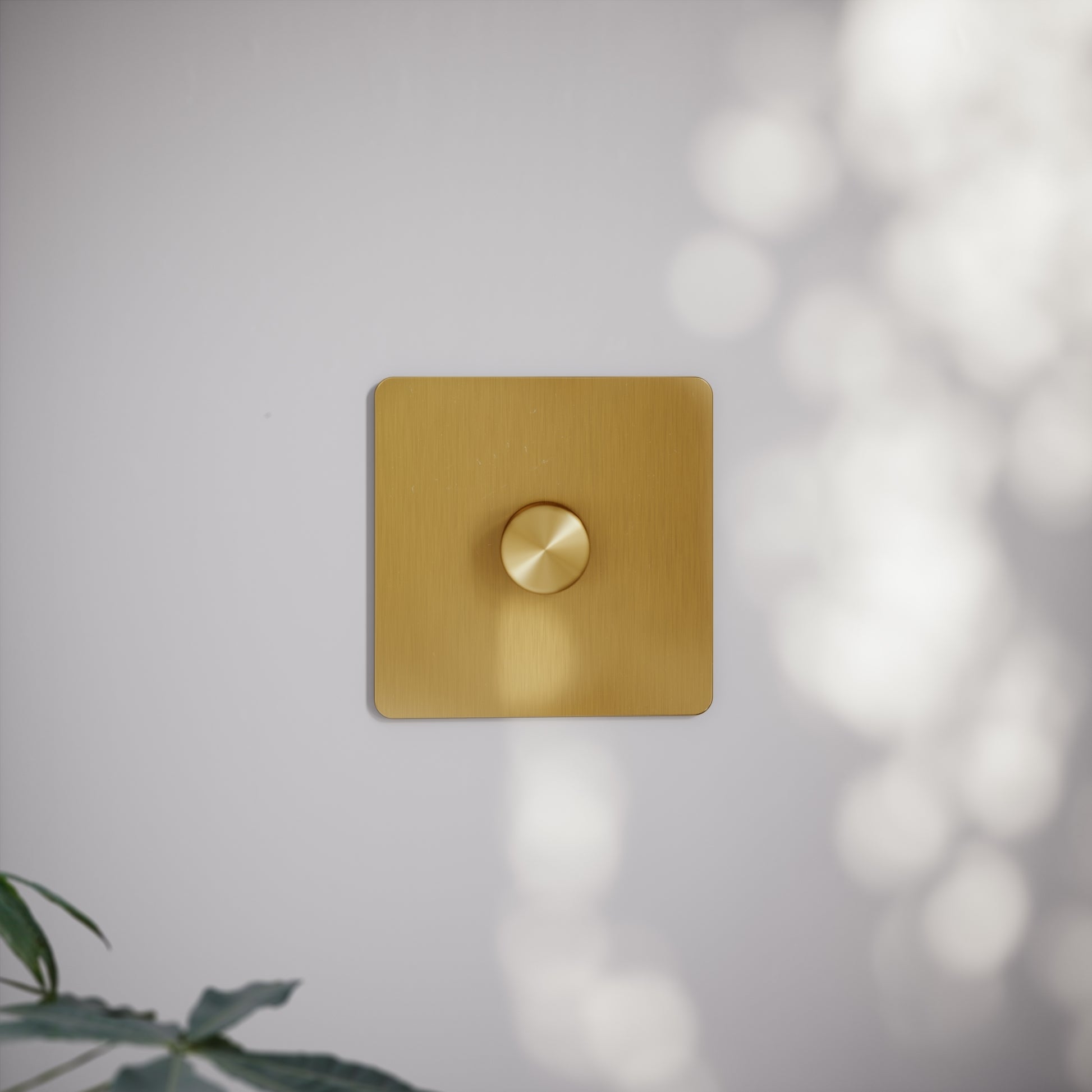 SlimTech Collection Brushed Gold 1 Gang 2 Way Dimmer Switch