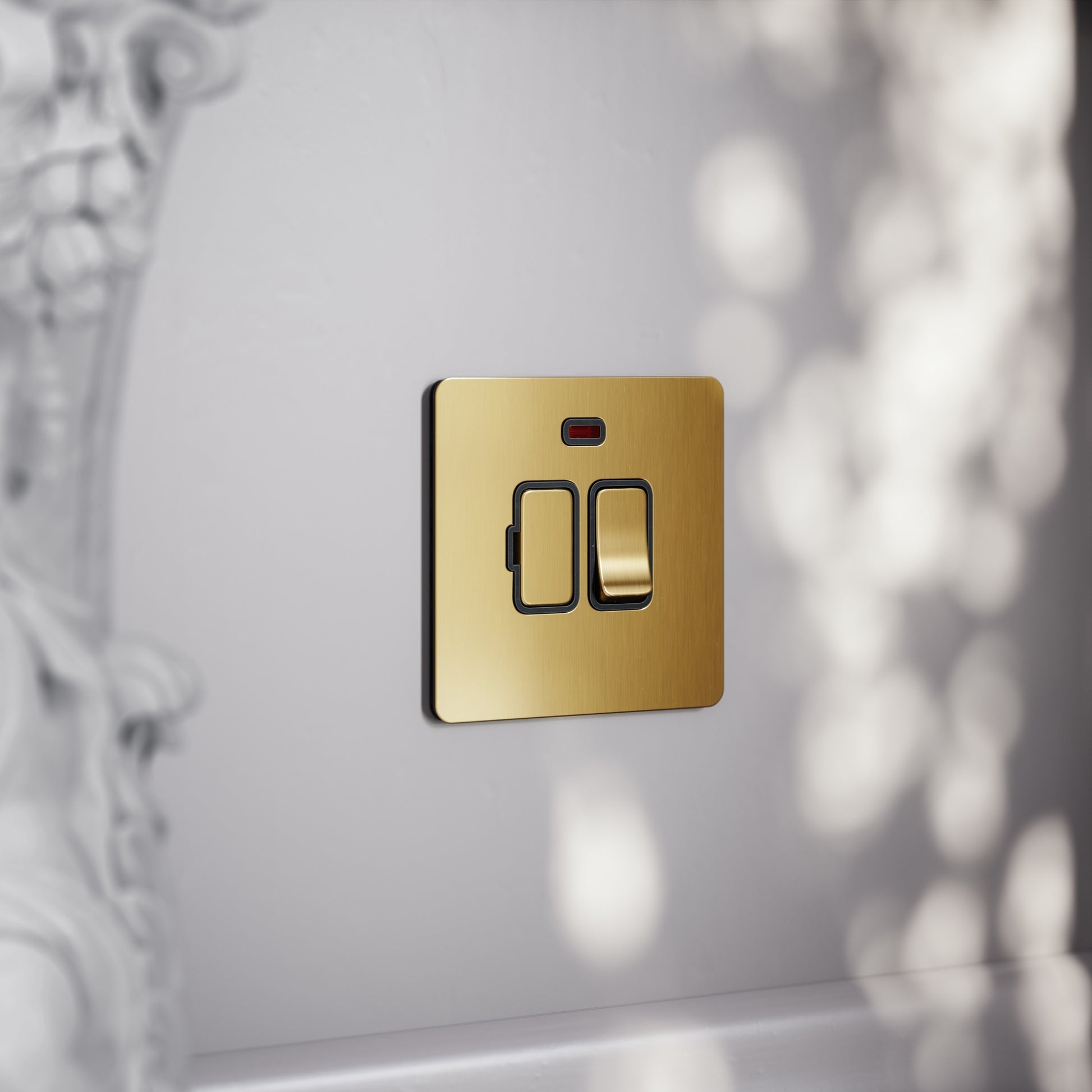 SlimTech Collection Brushed Gold 13A Fused Spur