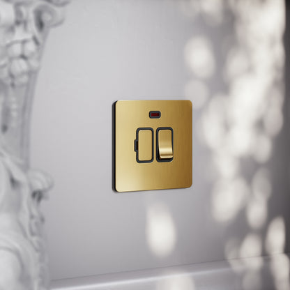 SlimTech Collection Brushed Gold 13A Fused Spur