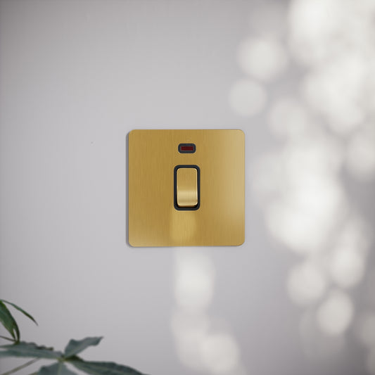 SlimTech Collection Brushed Gold 20A Isolator Switch