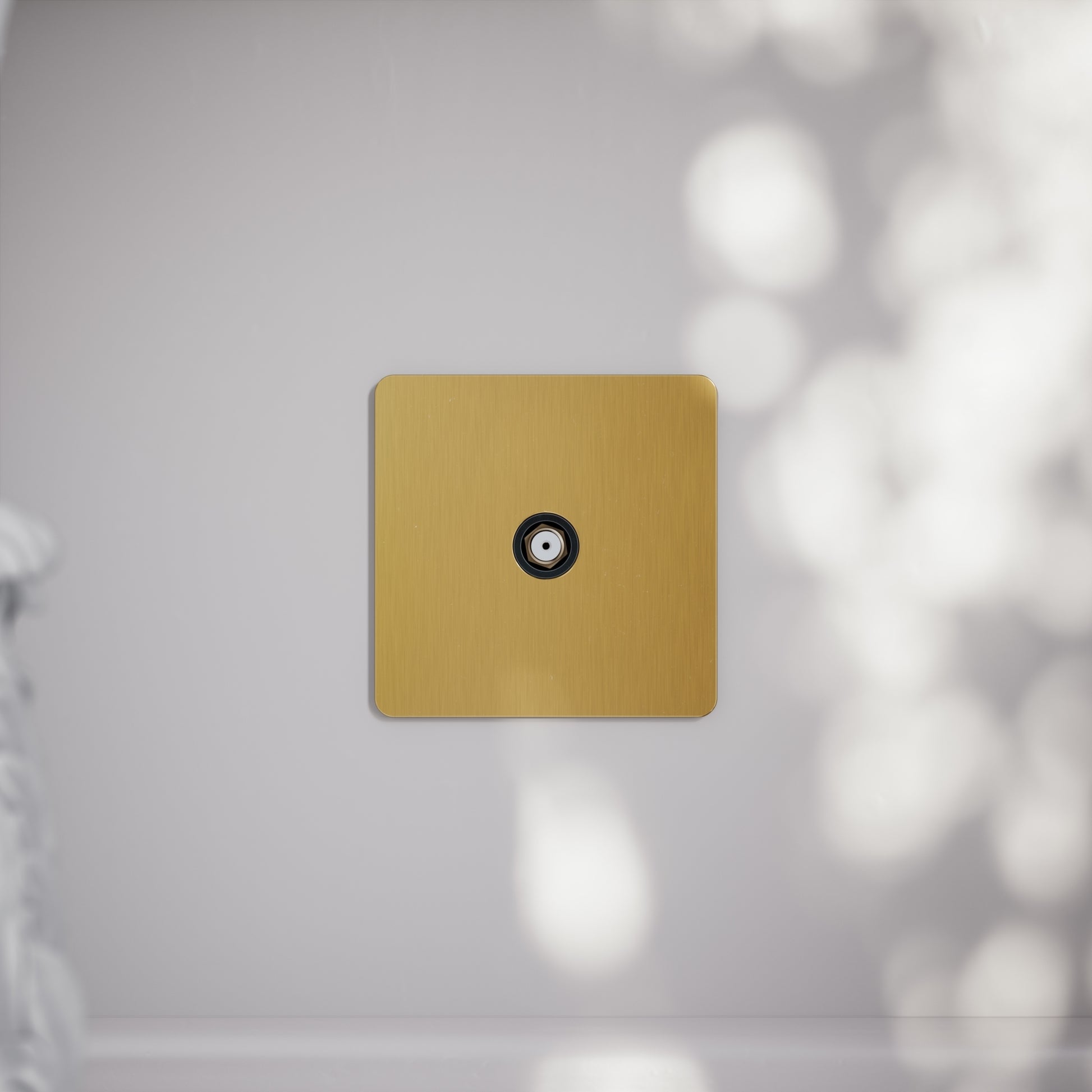 SlimTech Collection Brushed Gold Satellite Socket