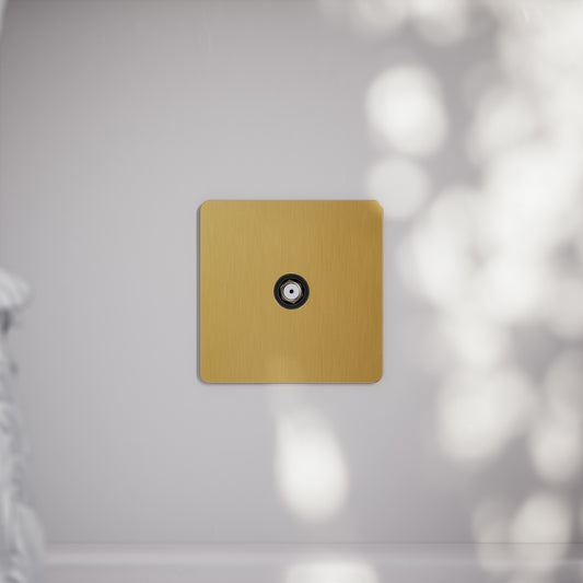 SlimTech Collection Brushed Gold Satellite Socket