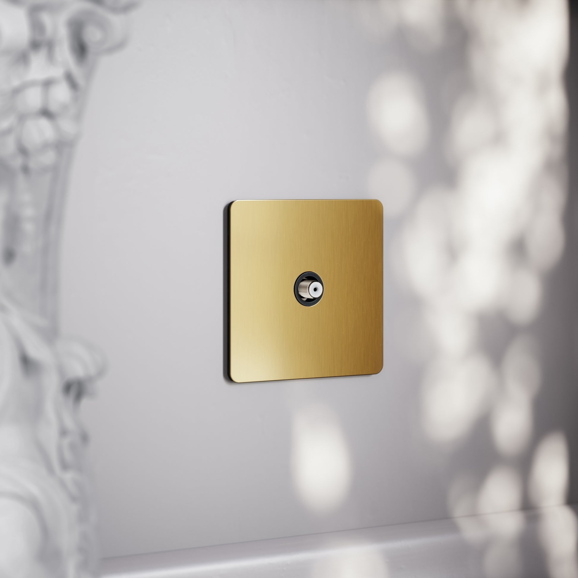 SlimTech Collection Brushed Gold Satellite Socket