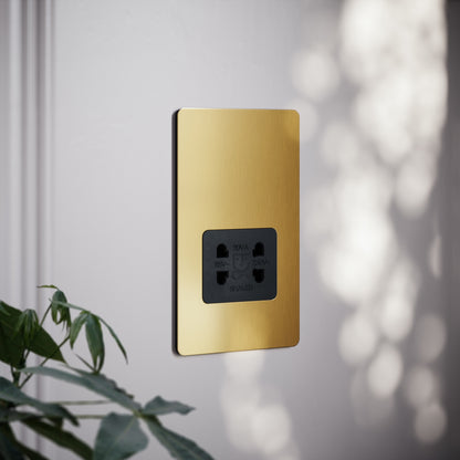 SlimTech Collection Brushed Gold Shaver Socket