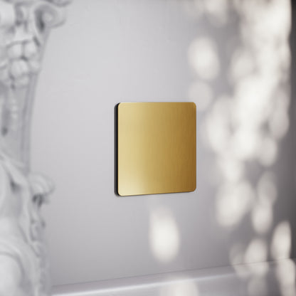 SlimTech Collection Brushed Gold Single Blank Plate