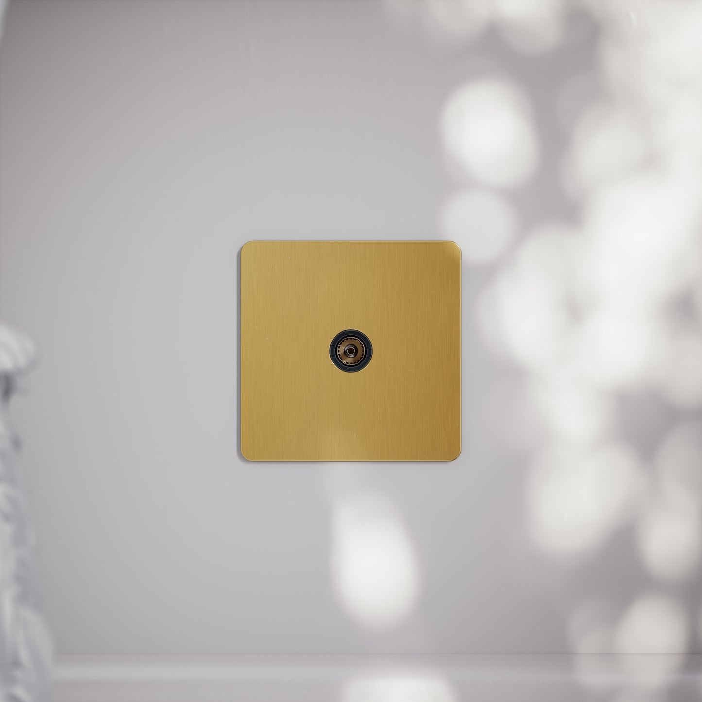 SlimTech Collection Brushed Gold TV Aerial Socket