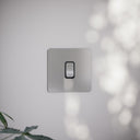 SlimTech Collection Brushed Stainless 1 Gang 2 Way Switch