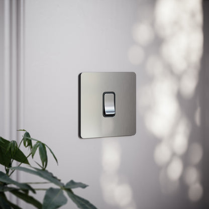 SlimTech Collection Brushed Stainless 1 Gang 2 Way Switch
