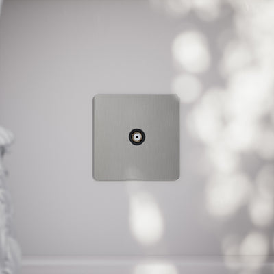 SlimTech Collection Brushed Stainless Satellite Socket