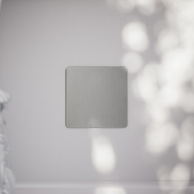 SlimTech Collection Brushed Stainless Single Blank Plate