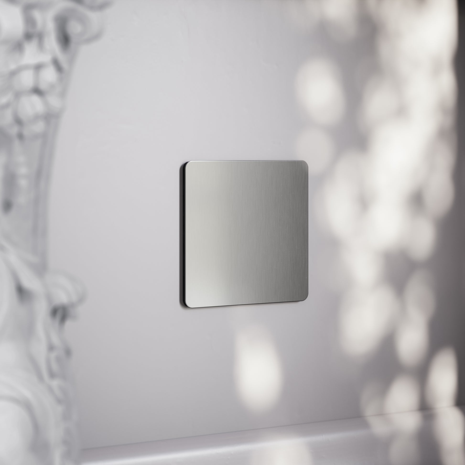 SlimTech Collection Brushed Stainless Single Blank Plate