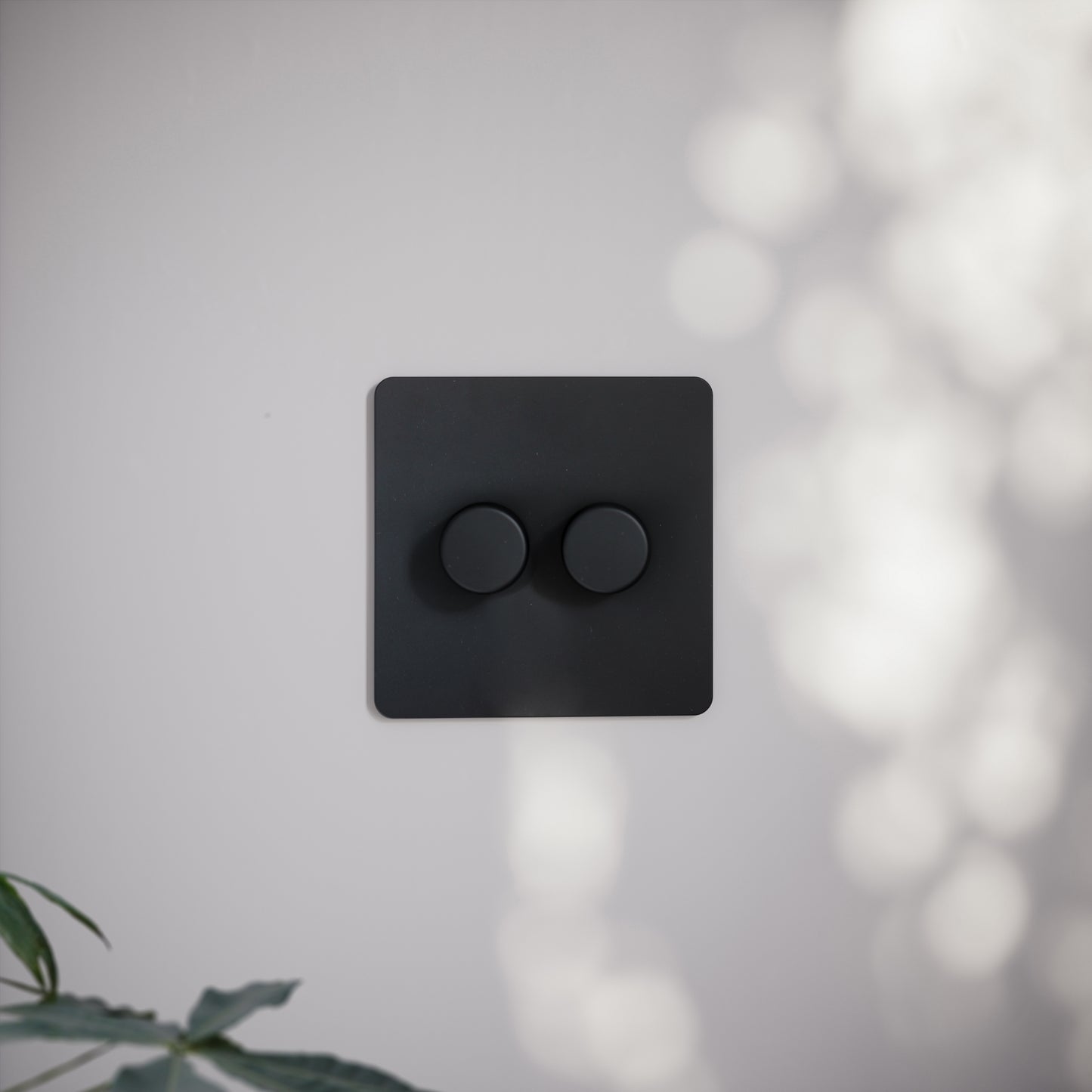 SlimTech Collection Matte Black 2 Gang 2 Way Dimmer Switch