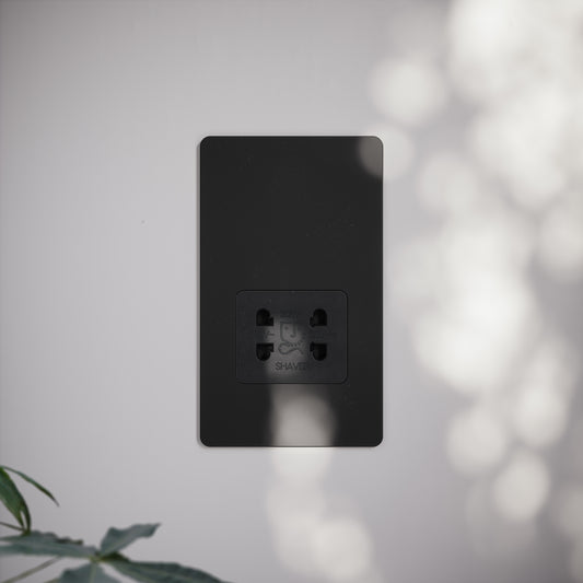 SlimTech Collection Matte Black Shaver Socket