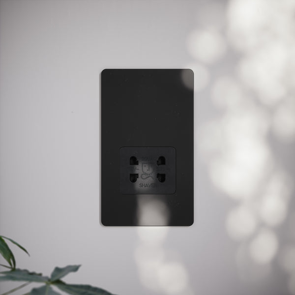 SlimTech Collection Matte Black Shaver Socket - LUSSO