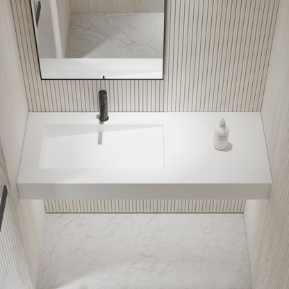 Slope Wall Hung Stone Basin 1200mm (Left)