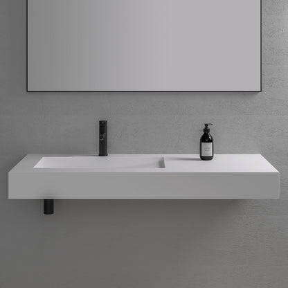 Slope Wall Hung Stone Basin 1200mm (Left)