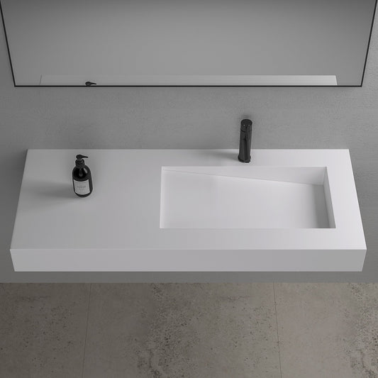 Slope Wall Hung Stone Basin 1200mm (Right)