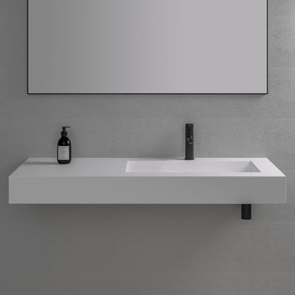 Slope Wall Hung Stone Basin 1200mm (Right)