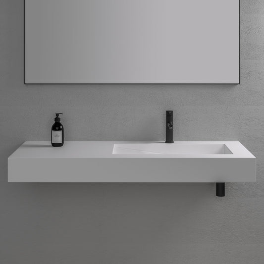 Slope Wall Hung Stone Basin 1200mm (Right)