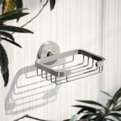 Small Brushed Stainless Shower Basket