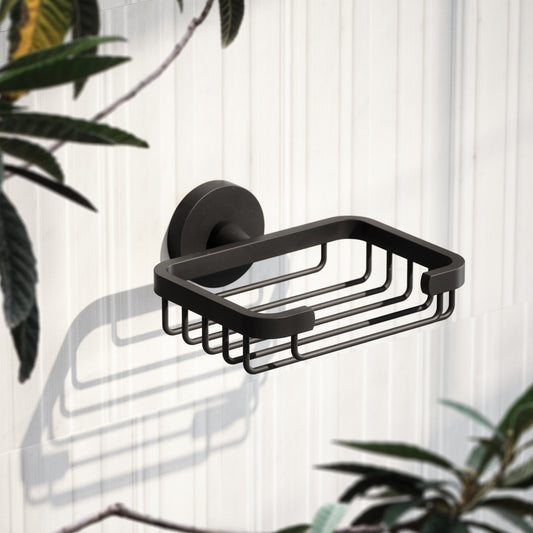 Small Matte Black Shower Basket