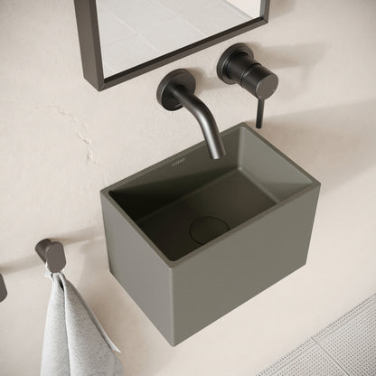 Sobrio Oyster Concrete Wall Hung Basin 300mm