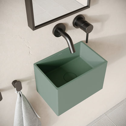 Sobrio Seafoam Concrete Wall Hung Basin 300mm