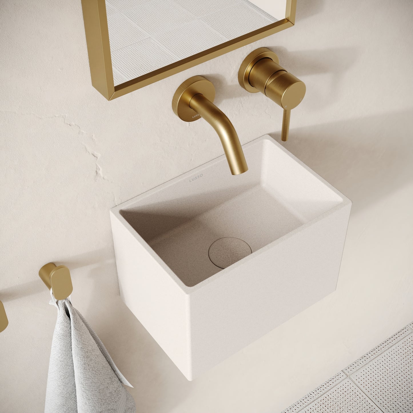 Sobrio Shore Concrete Wall Hung Basin 300mm