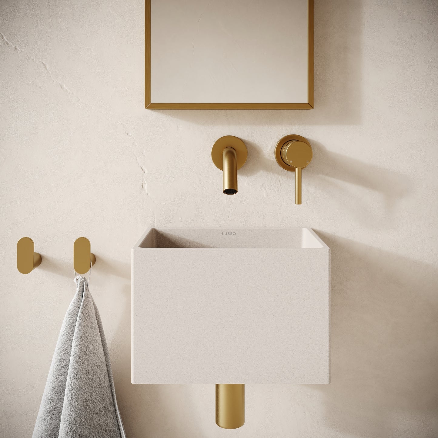 Sobrio Shore Concrete Wall Hung Basin 300mm