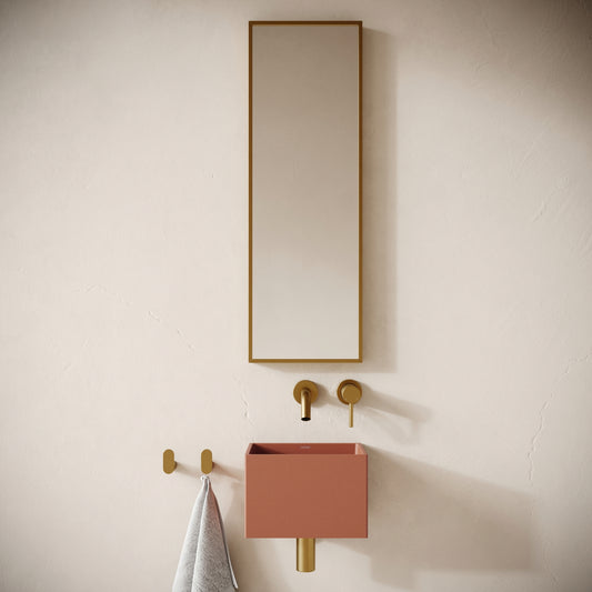 Sobrio Terracotta Concrete Wall Hung Basin 300mm