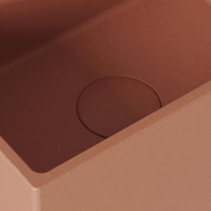 Sobrio Terracotta Concrete Wall Hung Basin 300mm