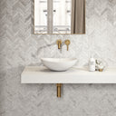 Soho White Countertop Stone Basin 420mm
