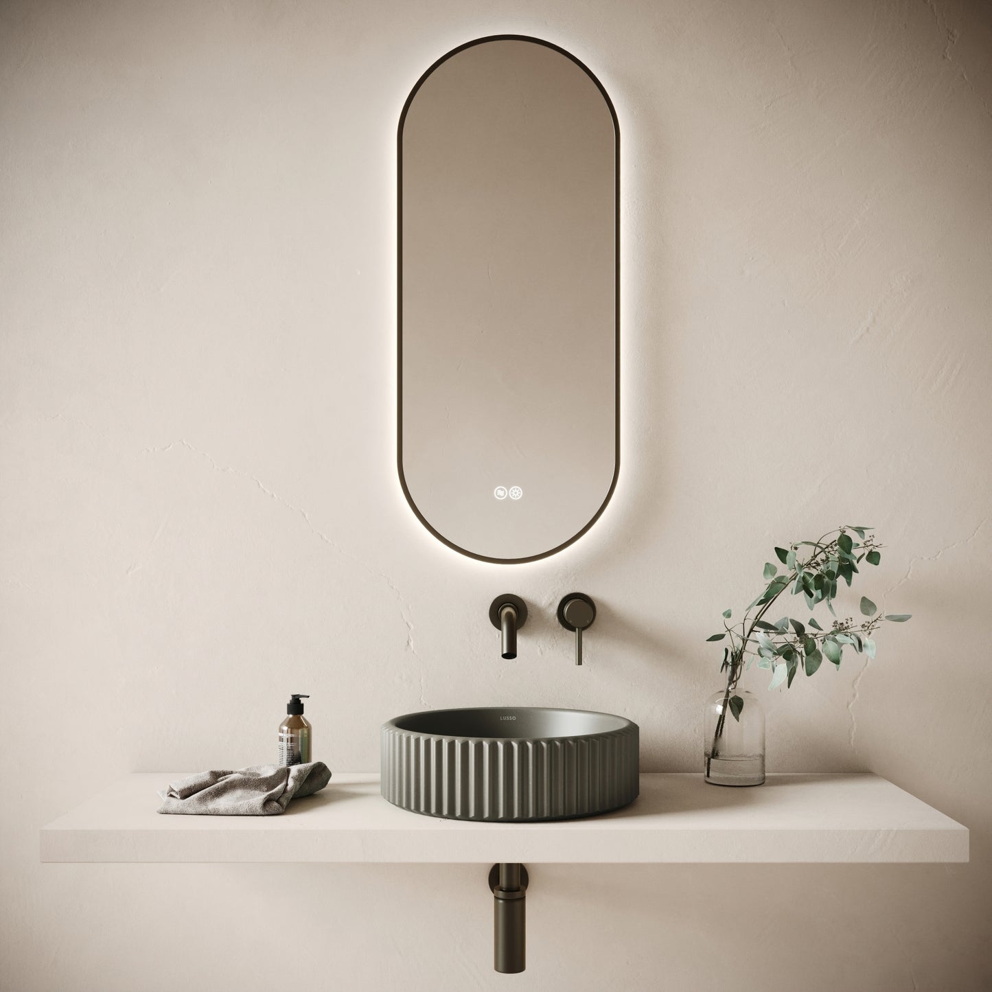 Solco Oyster Concrete Countertop Basin 400mm