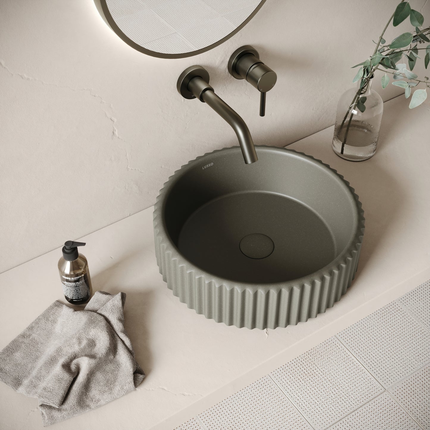 Solco Oyster Concrete Countertop Basin 400mm