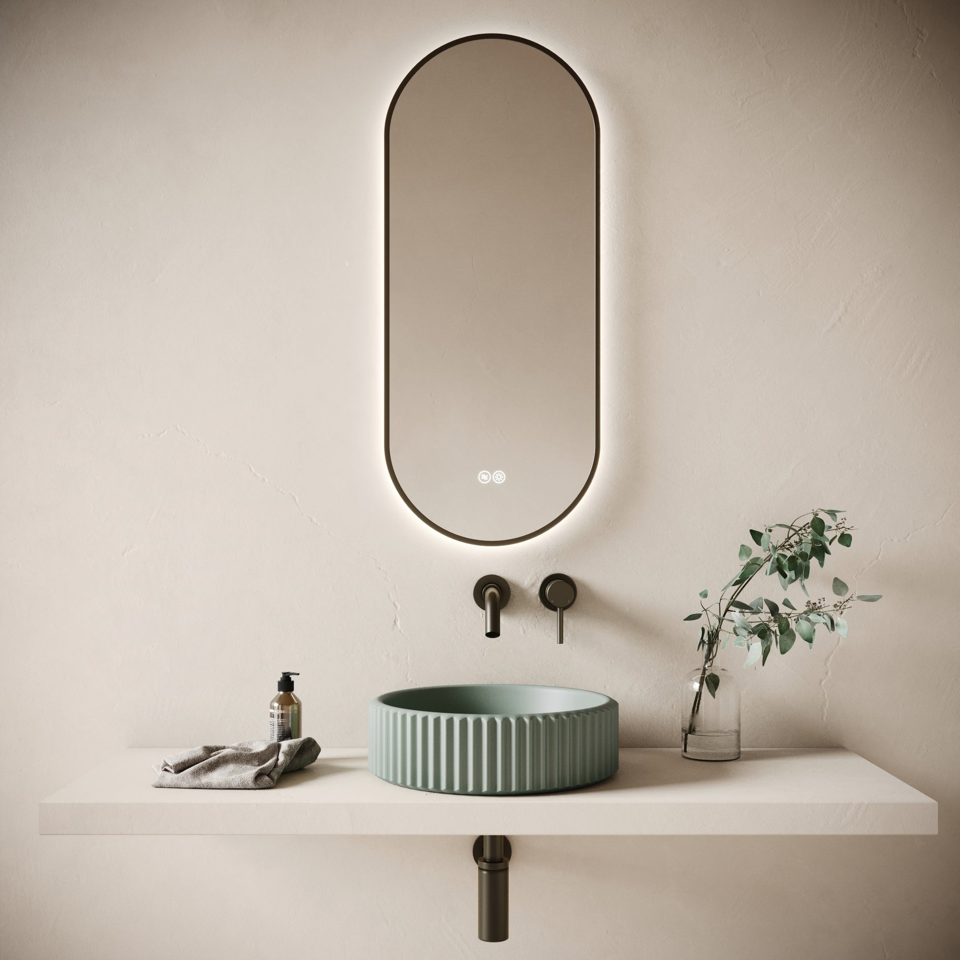 Solco Seafoam Concrete Countertop Basin 400mm