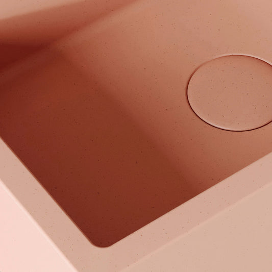 Sostanza Blush Concrete Wall Hung Basin 400mm